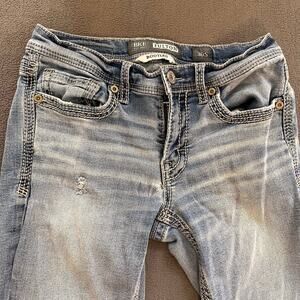 BKE Fulton Bootleg Jeans Men 30S Blue Distressed Denim Western Grunge AS IS